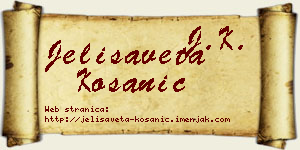 Jelisaveta Kosanić vizit kartica
